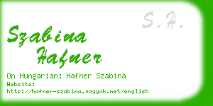 szabina hafner business card
